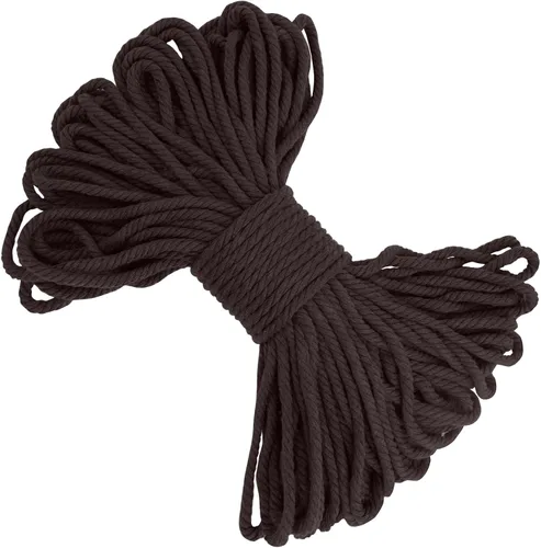 Vista 24 de Cuerda de macramé de 0.197 in x 22 yardas, cuerda gruesa de hilo de algodón natural, cuerda de colores para colgar plantas de macramé, para colgar