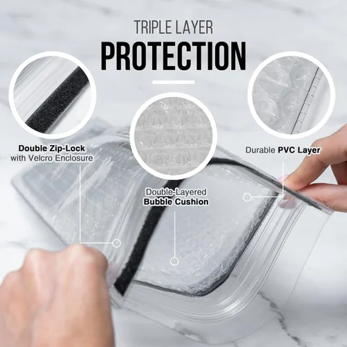 Vista 4 de Liquid Spectrum Bottle Shield - Bolsa de viaje reutilizable con protector de vino (paquete de 6), funda irrompible para botella, a prueba de fugas