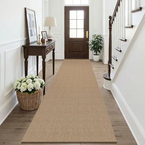 Vista 40 de KOZYFLY - Tapete para puerta de interior, lavable, pequeña, antideslizante, con respaldo de goma, felpudo de algodón para el hogar, color negro