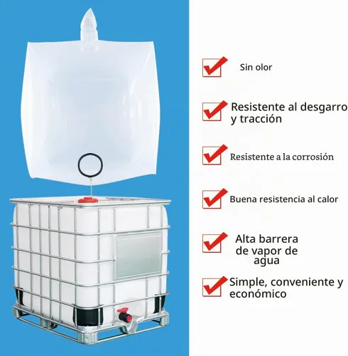 Vista 5 de IBC Tote Accesorios, IBC Tote Liner Bag con salida inferior DN50