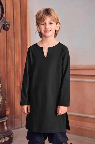 Vista 3 de Gafeng Disfraz medieval para niños y niños, túnica de caballero vikingo, guerrero renacentista, pirata, LARP, camisas de Halloween