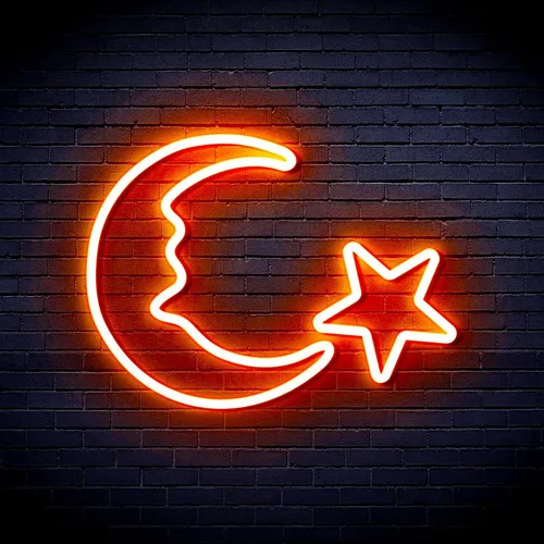 Vista 19 de ADVPRO Moon and Star Flex Silicone LED Neon Sign - Azul - st16s33-fnu0009-b