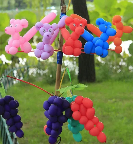 Vista 4 de 100 globos largos de látex para modelado de animales, globos de látex de alta calidad para decoración de Navidad, cumpleaños, bodas, fiestas