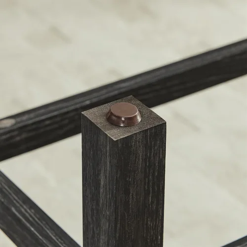 Vista 8 de Knocbel Juego de mesa de bar rectangular de altura de mostrador industrial para 3 personas con toma de corriente, juego de comedor de 4 piezas