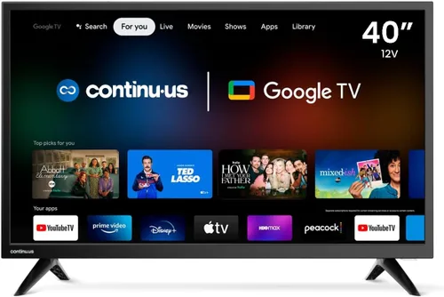Vista 11 de continuus Smart TV RV de 24 pulgadas y 12 V – Android TV con Google Assistant, Chromecast y aplicaciones de transmisión gratuitas – 720p HD