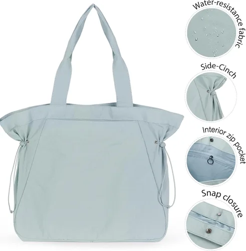 Vista 4 de ASLABCREW Bolsa de mano para mujer, 18L con cincha lateral con correa ajustablebolsa de mano extra, bolsa de hombro ligera