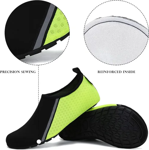 Vista 3 de Zapatos de agua para hombre y mujer de secado rápido para playa piscina natación buceo surf deportes acuáticos caminar yoga Mármol y negro