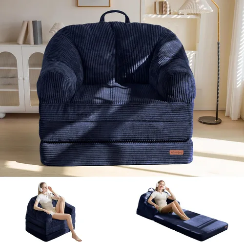 Vista 11 de MAXYOYO Sofá cama plegable con respaldo, sofá plegable sin hueso con asa