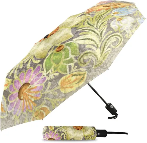 Vista 2 de DHDM Parasol Umbrella Fully-automatic Eight Strands Foldable Rain Umbrella for Women Kids