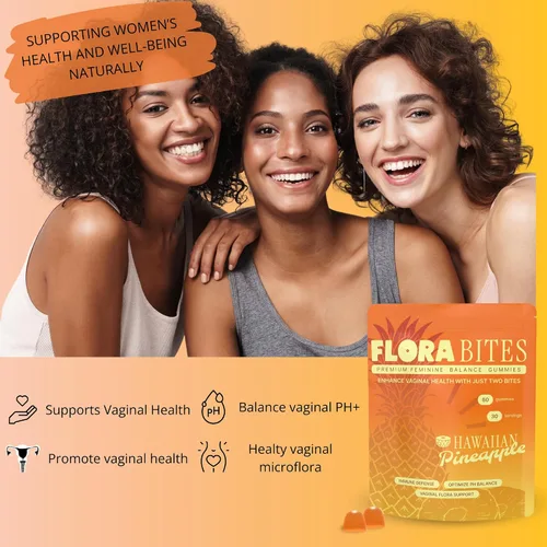 Vista 3 de Gomitas prémium de equilibrio femenino - Equilibrio de pH y apoyo a la infección por levaduras - Salud y bienestar de la mujer - Veganas y sin