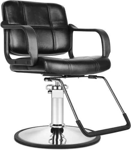Vista 3 de Funnylife Silla de peluquería de salón de peluquería negra Silla de tatuaje