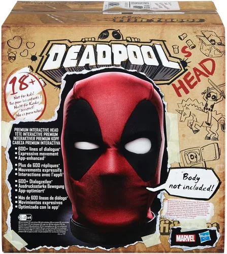 Vista 3 de Marvel Legends Cabeza Premium Interactiva de Deadpool, Electrónica con Movimiento y Habla, Mejorada con App, Coleccionable para Adultos, con Más