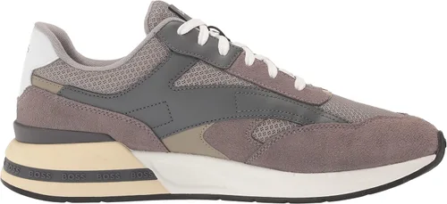 Vista 6 de BOSS Zapatillas de deporte de material mixto para hombre con gamuza y cuero liso