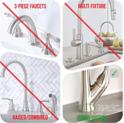 Vista 6 de The Original Ternal Sinkmat Captador de Goteo y Protector contra Salpicaduras, Tapete para Grifos de Fregaderos – Microfibra Absorbente, Protector