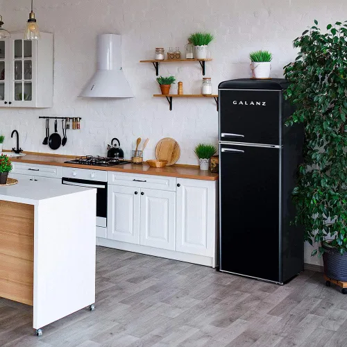 Vista 2 de Galanz GLR12TBKEFR Retro refrigerador, 12.0 Cu FT, Negro
