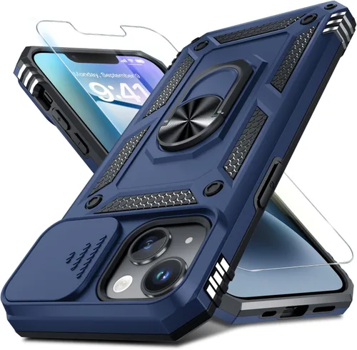Vista 162 de Janmitta Funda para iPhone 8 Plus/7 Plus/6 Plus, Cubierta de Teléfono con Cubierta Deslizante Integrada para Lente de Cámara + Protector