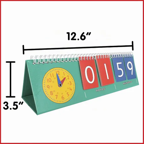 Vista 4 de edxeducation Rotafolio de tiempo, reloj de enseñanza para niños