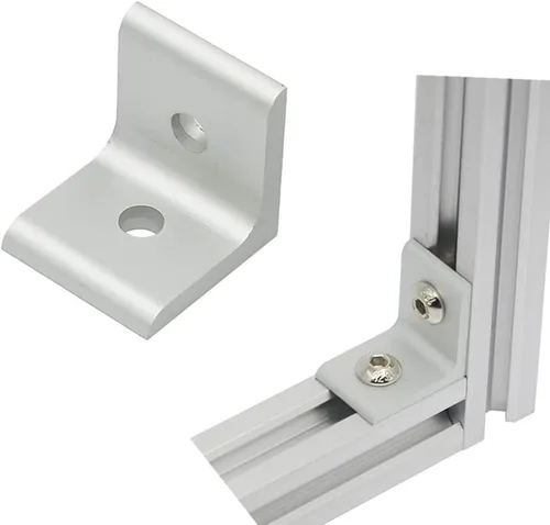 Vista 3 de 3030 Soporte de esquina interior para perfil de extrusión de aluminio 3030 con ranura - (10 piezas)