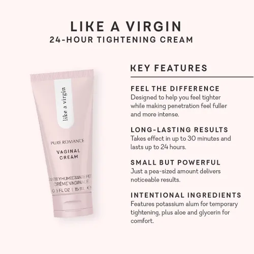Vista 3 de Pure Romance Crema tensora vaginal para mujeres, tensador femenino de acción rápida las 24 horas, rejuvenecimiento sin pesas, 0.5 onzas líquidas
