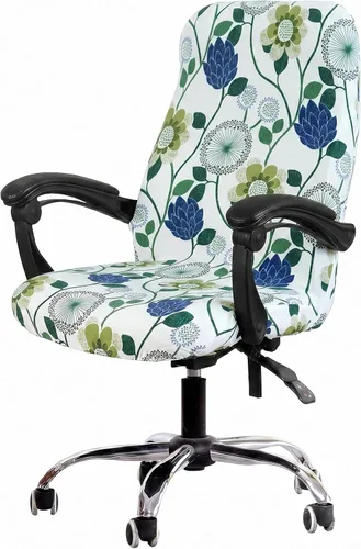 Vista 21 de WOMACO Fundas para Silla de Oficina Estampadas, Funda Elástica para Silla de Computadora Funda Universal para Silla de Jefe Estilo Simplismo Moderno