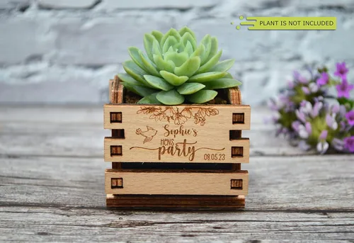 Vista 7 de Regalos de despedida de soltera - Regalos de despedida de soltera para damas de honor - Decoración de despedida de soltera - Mini maceta