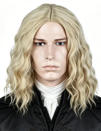 Vista 11 de Peluca de fiesta de disfraces de Halloween de cabello rizado para hombre negro
