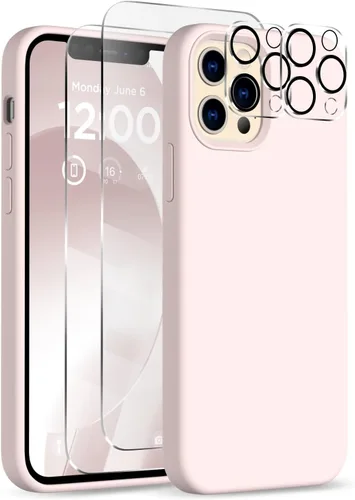 Vista 14 de Funda para iPhone 12 Pro Max, [2 protectores de cámara + 2 protectores de pantalla], funda protectora de silicona de cuerpo completo a prueba