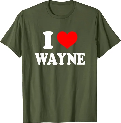 Vista 77 de Wayne - Camiseta I Heart Wayne - I Love Wayne, Negro, S
