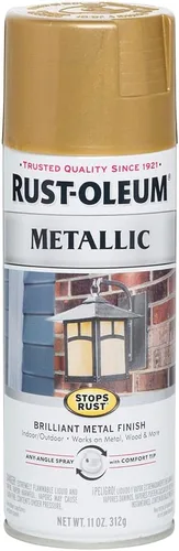 Vista 12 de Rust-Oleum 7274830 Pintura en aerosol metálica que detiene la oxidación, 11 oz, latón antiguo