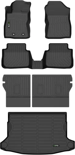 Vista 88 de HAFIDI® Juego de alfombrillas y forro de carga para Kia EV9 2024 2025 2026 (no apto para sillas de relajación), protección para todo tipo de clima