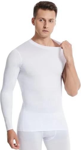 Vista 2 de New Compression Shirts for Men 12 Single Arm Long Sleeve Athletic Base Layer Undershirt Gear T Shirt for Workout Basketball