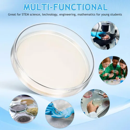 Vista 6 de Generic Placas de agar prevertidas, placas de agar nutrientes, placas de Petri con suministros de experimentos científicos para uso en el aula