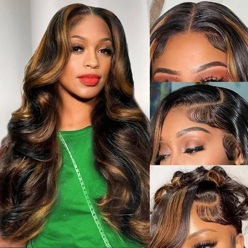 Vista 18 de BAIICS Pelucas de cabello humano rubio miel con encaje frontal transparente HD de 13 x 6 pulgadas, peluca frontal de encaje transparente HD 12A