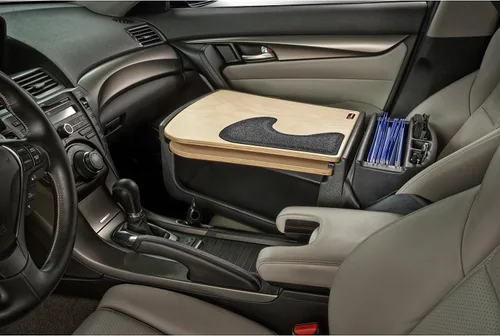 Vista 4 de Escritorio AutoExec GripMaster para automóvil, computadora para coche (acabado antiguo)., talla única , Birch