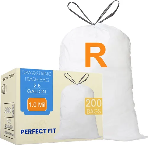 Vista 27 de Code Q - Bolsas de basura resistentes con cordón de 13 a 17 galones, compatibles con Simplehuman Code Q, bolsas de basura de 13-17 galones