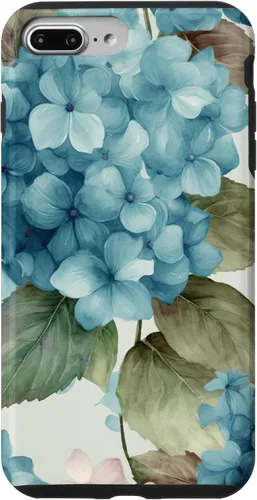 Vista 12 de Watercolor Shabby Chic Blue Hydrangeas Flower Case for iPhone 17
