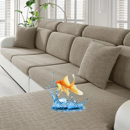 Vista 23 de MAXIJIN Fundas impermeables para cojín de sofá Fundas elásticas para asiento de sofá Fundas lavables, Fundas seccionales para cojines de exterior