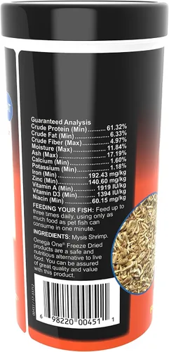 Vista 5 de Omega One Camarones Mysis liofilizados, 1.5 oz