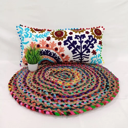 Vista 6 de Trade Star - Funda de almohada bordada de 100 % algodón, larga, de diseño, hermosa decoración de sofá, 12 x 24 pulgadas, funda de cojín decorativa