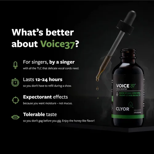 Vista 4 de Voice37 - Remedio para la Voz del Cantante - Fórmula Herbal Natural de Potenciador Vocal para Lubricar, Calmar y Aliviar la Ronquera, la Garganta