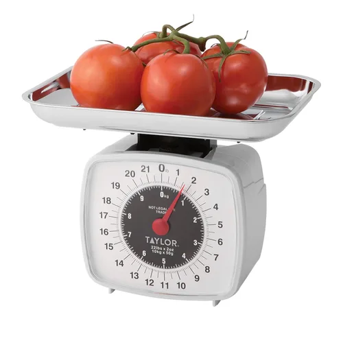 Vista 7 de Taylor Báscula de cocina analógica Báscula de alimentos mecánica, capacidad de 22 lb, Multicolor