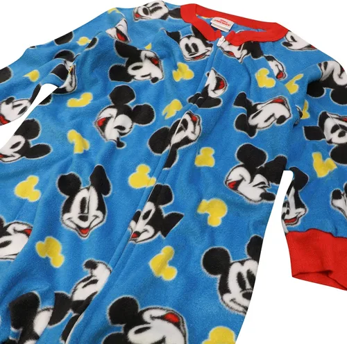 Vista 3 de Disney Boys' Mickey Mouse Footed Blanket Sleeper