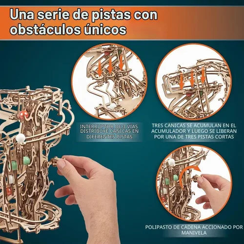 Vista 3 de UGEARS - Rompecabezas de madera 3D para adultos, modelo de madera