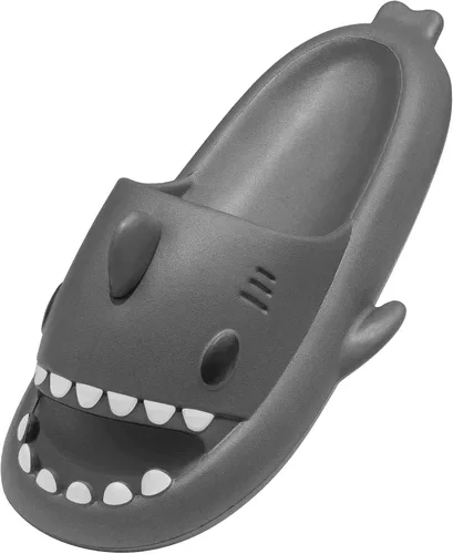 Vista 2 de Metogo Cloud Shark Slides Non-Slip Open Toe Slippers Unisex Cute Lightweight EVA Sandals