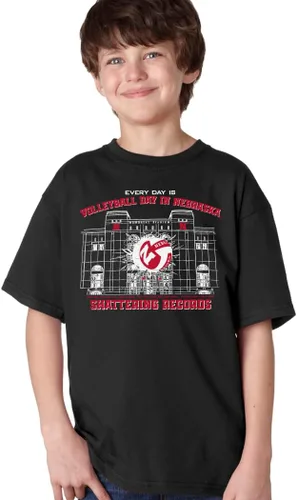 Vista 16 de CornBorn Camisetas de voleibol de Nebraska para niños jóvenes Elige tu diseño