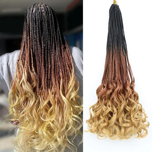 Vista 21 de Cabello para Trenzas Rizo Francés Color 1 Trenzas de Ganchillo Rizo Francés 10 Pulgadas Trenzas de Caja Cabello de Ganchillo para Mujeres y Niños