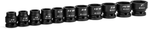 Vista 8 de Capri Tools Juego de llaves de vaso de impacto de 1/2 pulgada, métricas, 10 a 0.945 in, 15 piezas