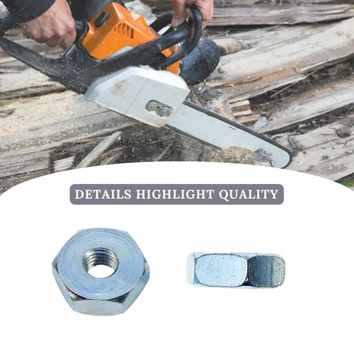 Vista 5 de 6 tuercas de motosierra hexagonal de acero de aleación para motosierras STIHL MS170-MS660