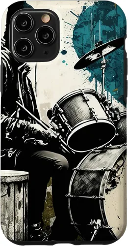 Vista 29 de Black White Drummer Music Lover Drumming Drummer Graphic Case for iPhone 17
