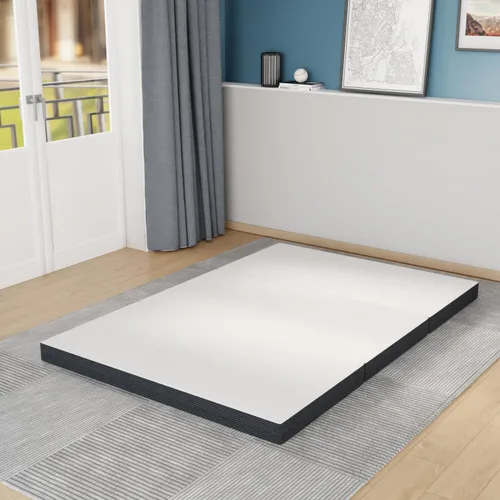 Vista 2 de Colchón plegable Queen de 4 pulgadas, colchón triple con certificado CertiPUR-US, colchón plegable con funda transpirable y lavable, colchón